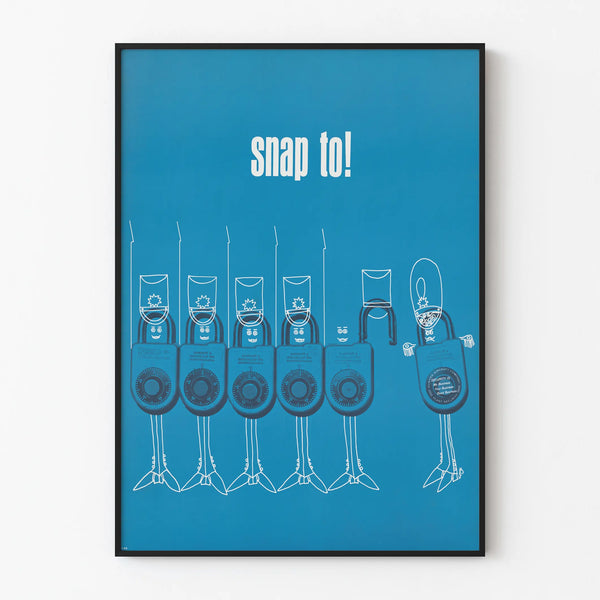 Vintage Poster Snap To! Wall Decoration Retro Safety