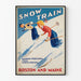 Vintage poster Snow Train Boston and Maine winter skiing