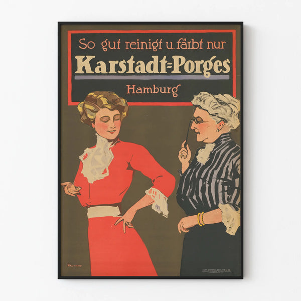Vintage Advertising Poster Karstadt-Porges Hamburg