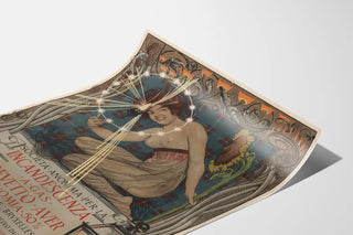 Vintage Gas Incandescence Poster Brevetto Auer