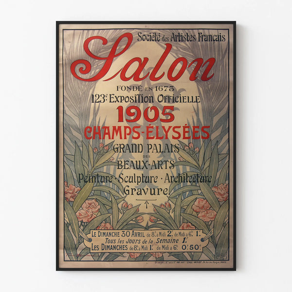 Poster of the Salon of the Society of French Artists 1905 vintage wall decoration
