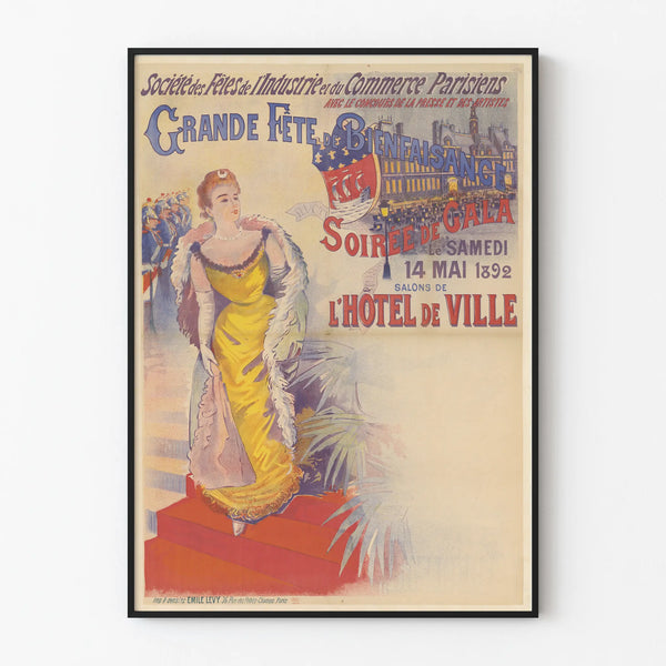 Vintage Poster Gala Evening Hôtel de Ville 1892