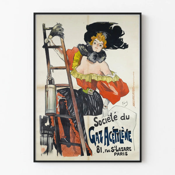 Vintage Poster Société du Gaz Acétylène Wall Decoration