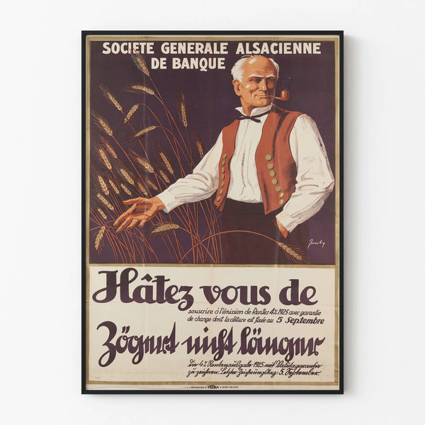 Vintage Poster Société Générale Alsacienne de Banque - Retro Wall Decoration