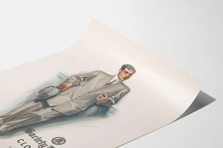 Vintage Society Brand Clothes Poster 1910 Man in Suit
