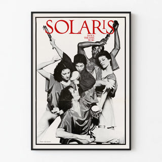 Vintage black and white poster of Solaris Dance Theatre Music