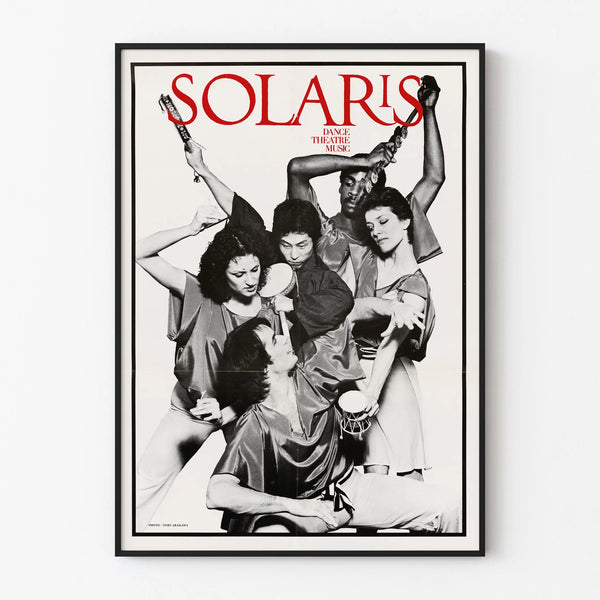 Vintage black and white poster of Solaris Dance Theatre Music