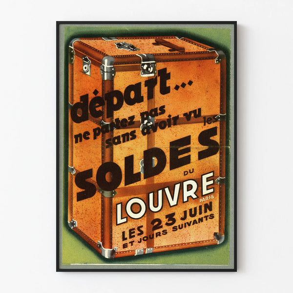 Vintage poster Louvre Paris sales - Departure for a journey