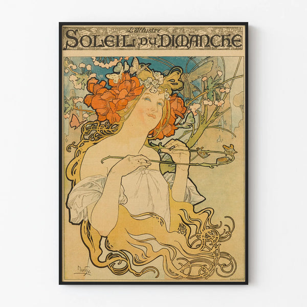 Decorative Art Nouveau Poster Sunday Sun