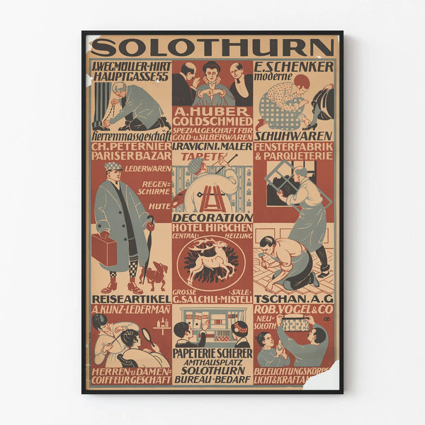 Vintage Solothurn advertising poster
