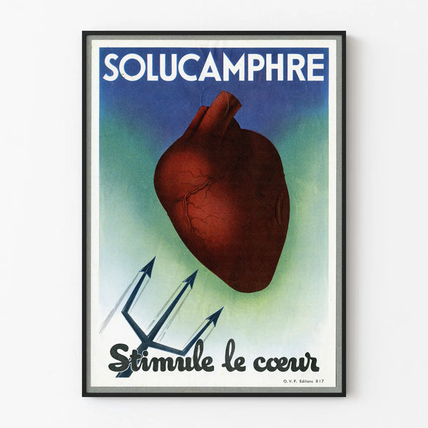 Vintage Solucamphre poster stimulates the heart wall decoration