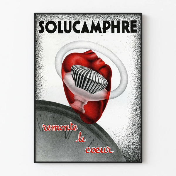 Vintage Solucamphre poster, heart reminder