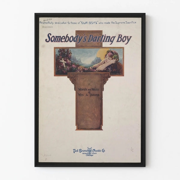 Vintage poster Somebody's Darling Boy - Musical wall decoration