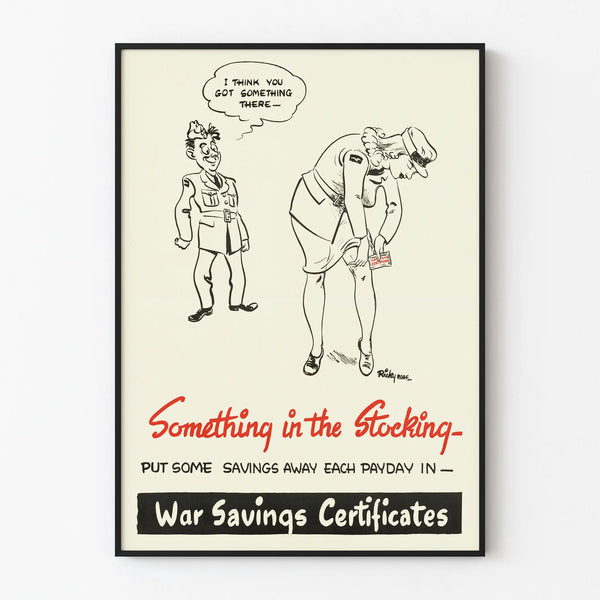 Vintage poster 'Something in the Stocking' for wall decoration