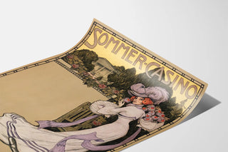 Vintage poster Sommer Casino style Art Nouveau