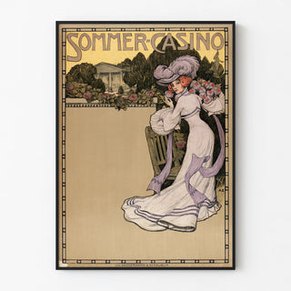 Vintage poster Sommer Casino style Art Nouveau