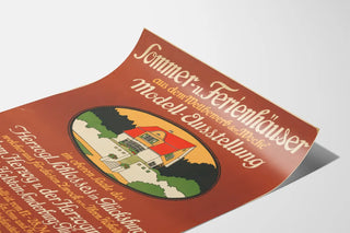 Vintage poster for summer and holiday houses exhibition 1908