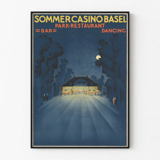 Vintage Poster Sommercasino Basel Nighttime Atmosphere