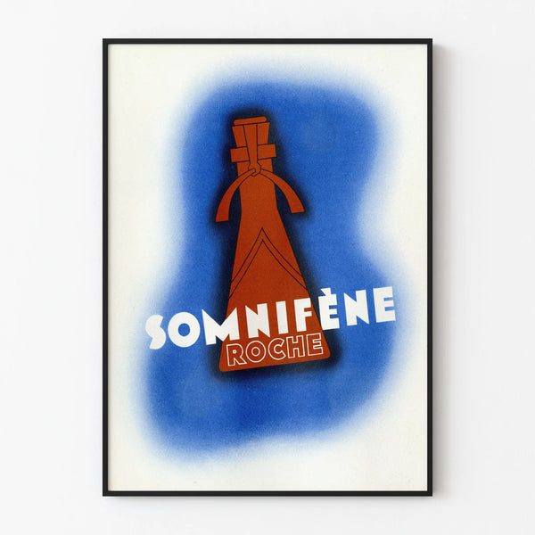 Vintage poster Somnifène Roche – Retro graphic wall decoration