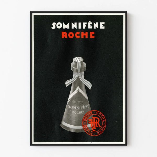 Vintage poster Somnifène Roche minimalist design