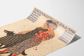 Vintage Poster for Art Exhibition Kunstsalon Wolfsberg Zurich