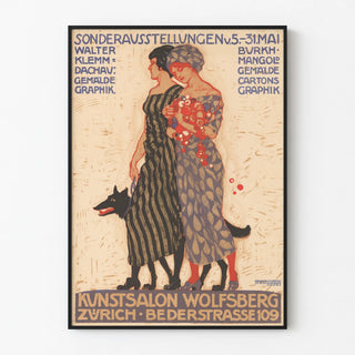 Vintage Poster for Art Exhibition Kunstsalon Wolfsberg Zurich