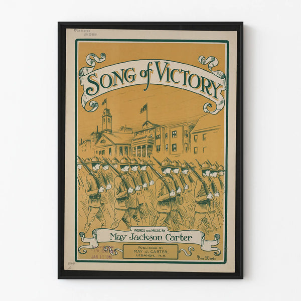 Vintage Poster Song of Victory - Military Wall Decoration
