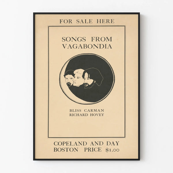 Vintage Poster Songs from Vagabondia by Bliss Carman and Richard Hovey