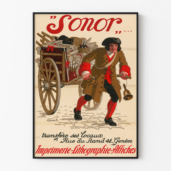 Vintage Sonor decorative poster in Geneva - Lithography & Posters Printing