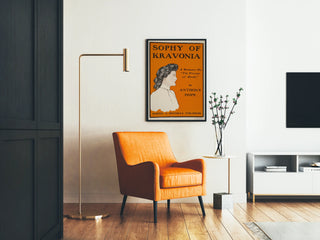 Vintage poster of Sophy of Kravonia by Anthony Hope