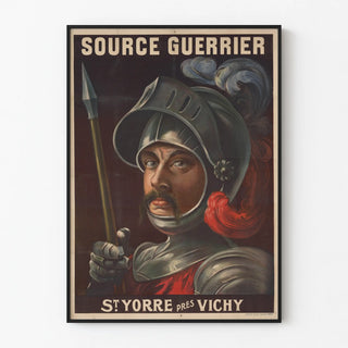 Vintage poster of Source Guerrier Saint-Yorre near Vichy