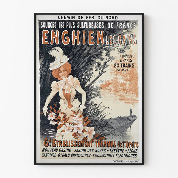 Vintage Poster Enghien-les-Bains Sulfurous Springs - Retro Wall Decoration