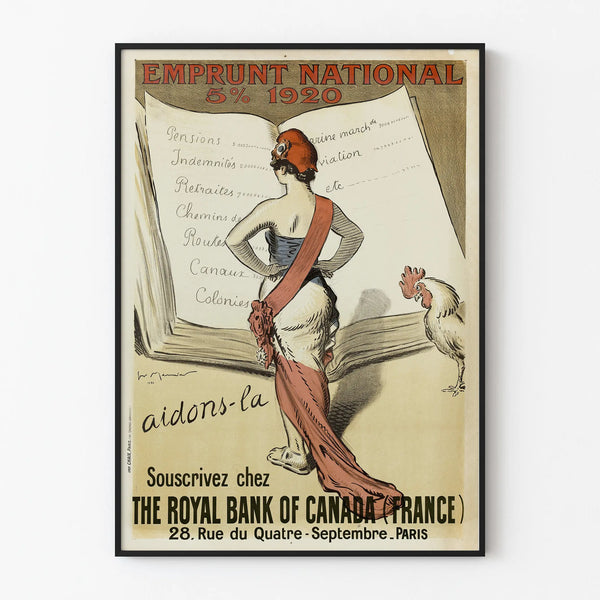 Vintage poster National Loan 1920 – Wall art and finance decoration poster