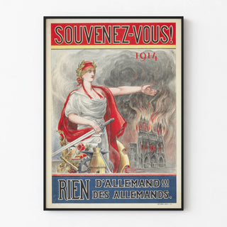Vintage poster of the First World War 'Remember 1914'