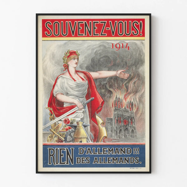 Vintage poster of the First World War 'Remember 1914'