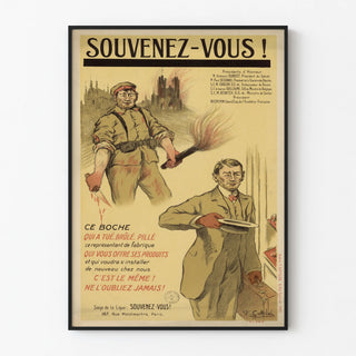 Vintage propaganda poster "Remember"