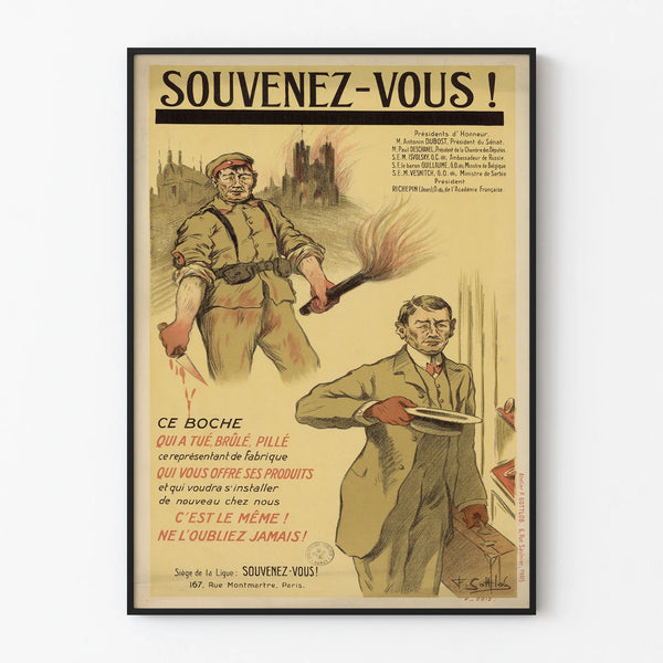 Vintage propaganda poster "Remember"