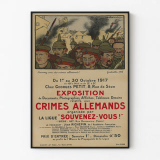 Historical Exhibition Poster German Crimes 1917