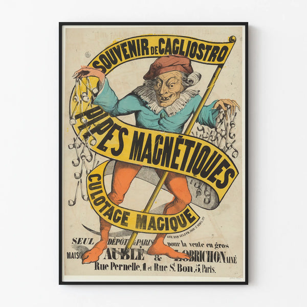 Vintage Poster Souvenir of Cagliostro – Magnetic Pipes