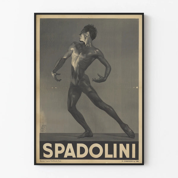 Vintage dancer poster Spadolini 1932 for artistic wall decoration