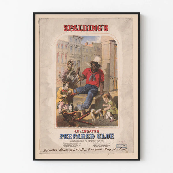 Vintage Advertising Poster for Spalding's Celebrated Prepared Glue