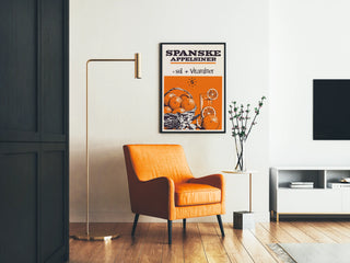Vintage poster of Spanish oranges with vitamin C