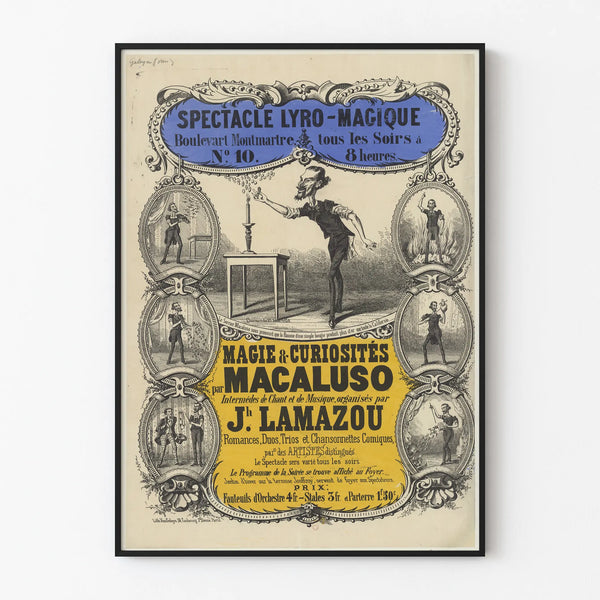Spectacle Lyro-Magique and Curiosities Poster by Macaluso
