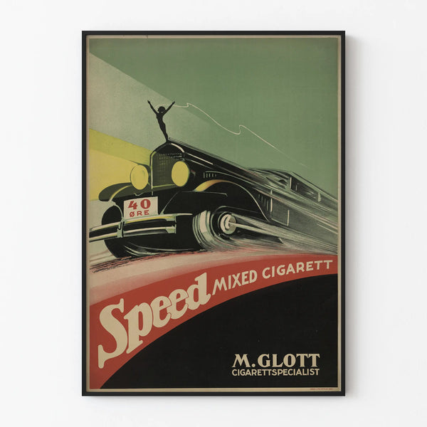 Vintage Speed Mixed Cigarette Poster for Wall Decoration