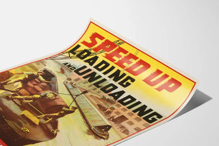 Vintage Poster Speed Up Loading and Unloading