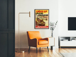 Vintage Poster Speed Up Loading and Unloading