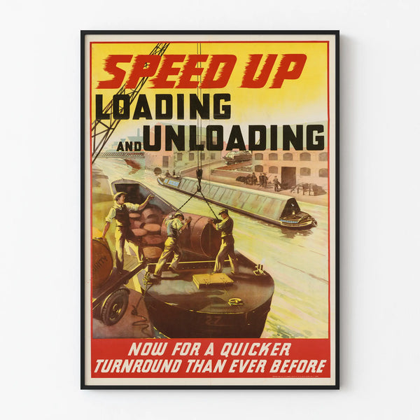 Vintage Poster Speed Up Loading and Unloading
