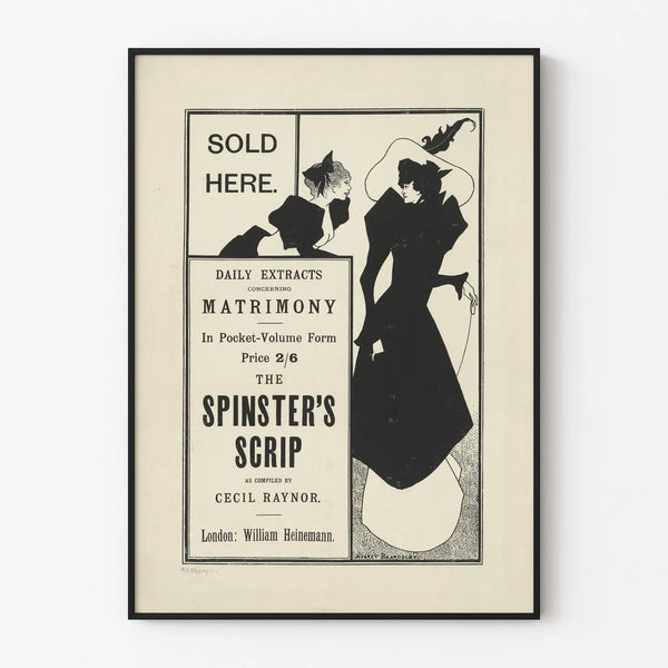 Vintage poster The Spinster's Scrip elegant wall decoration