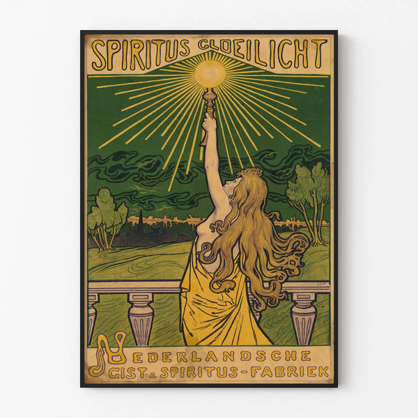 Vintage poster Spiritus Gloeilicht wall decoration