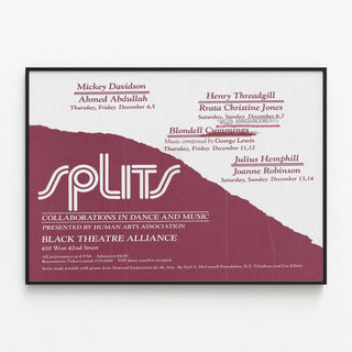 Decorative Poster Splits - Dance and Music Collaborations — framed artwork on a wall
